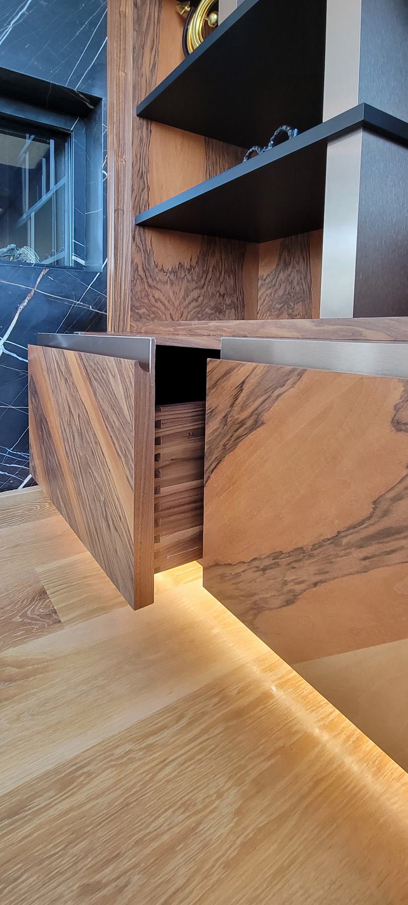 ContemporaryBedroomBuilt-InCornerWalnutChevronArmoire_04_1800v